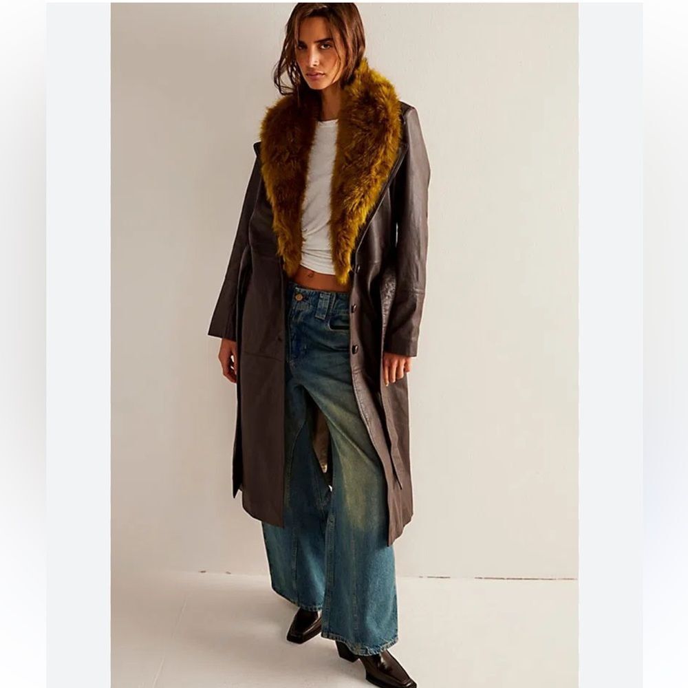 FREE PEOPLE
Midnight Train Leather Duster - Picture 6 of 9